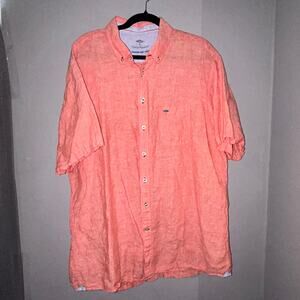 Fynch-Hatton Premium Soft 100% Linen Coral Color Mens Sz XXL